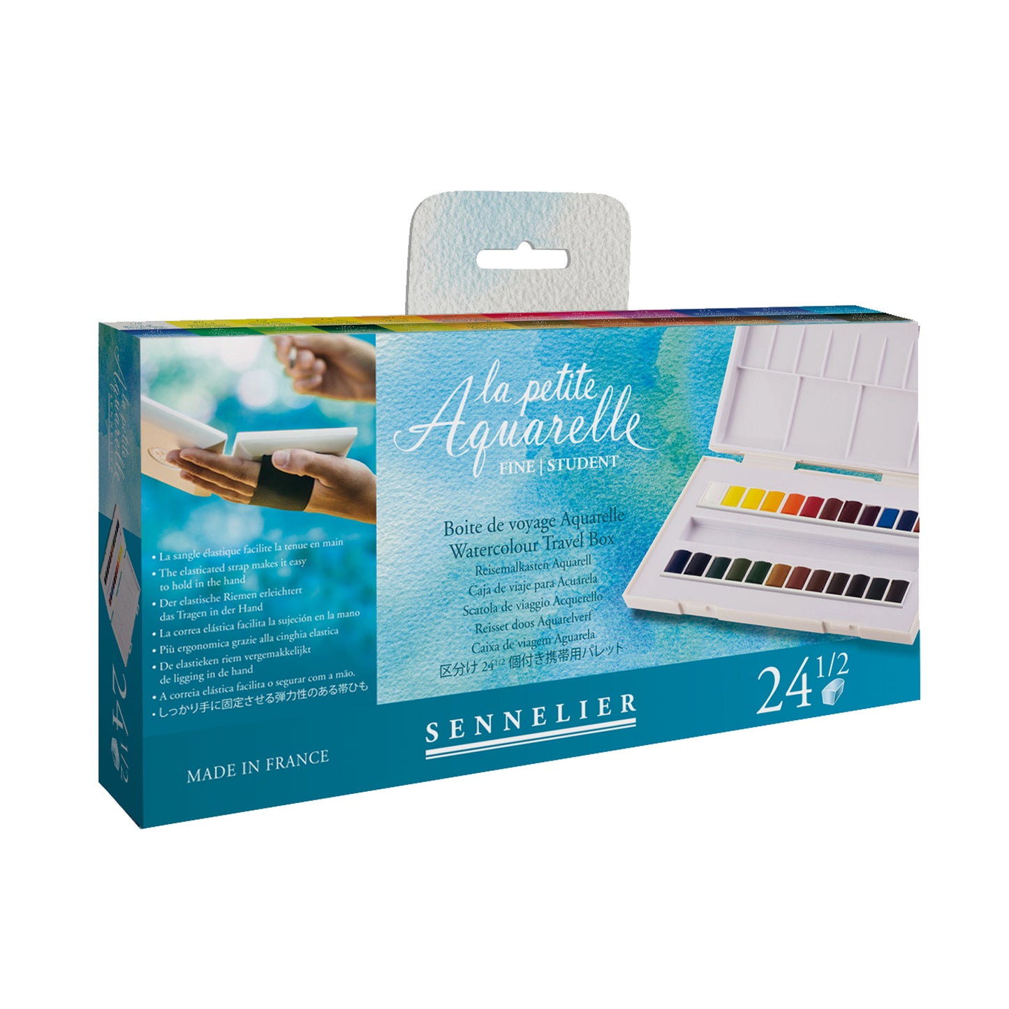 Sennelier Watercolour La Petite Aquarelle 24 Watercolour Half Pan Set - Box