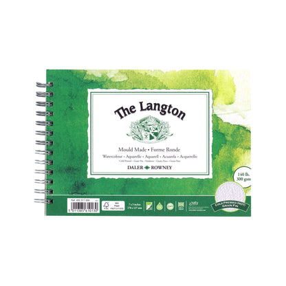 Daler-Rowney Langton Watercolour Spiral Pads (NOT Surface) - Size 7 x 5 inches 