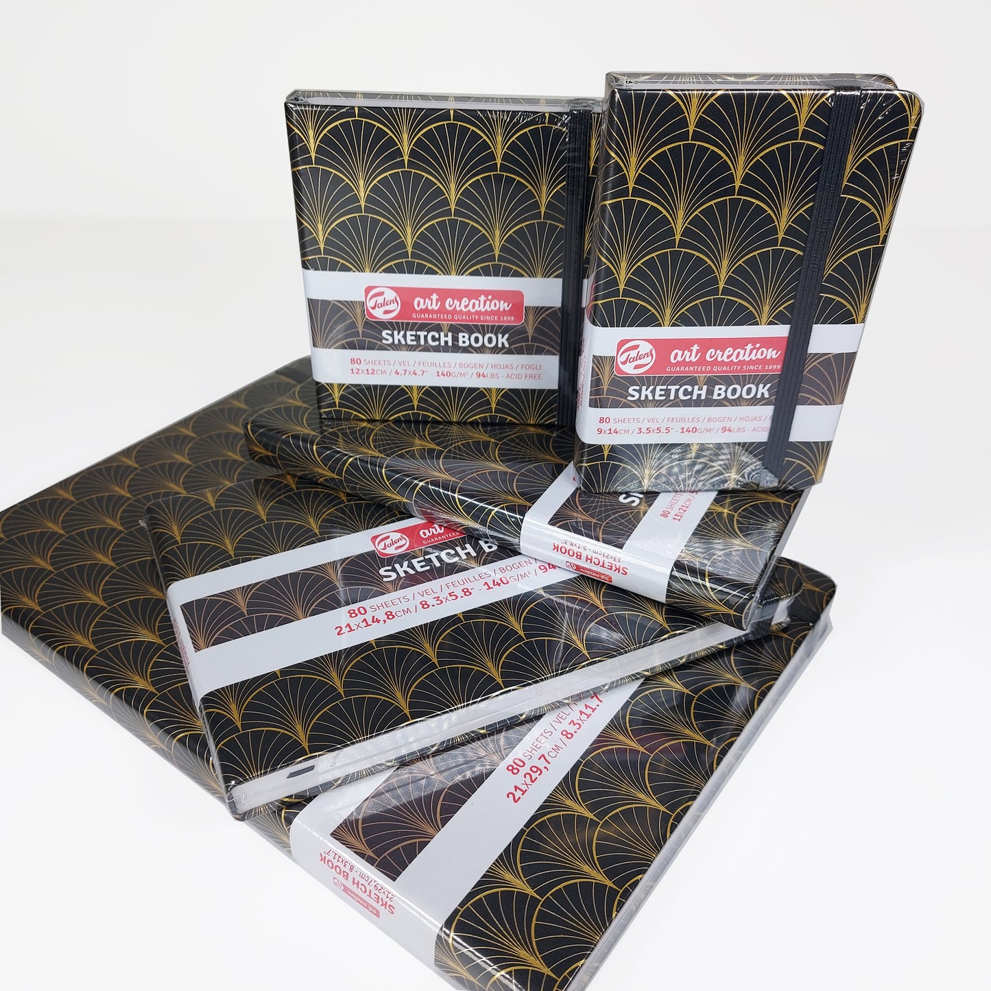 Talens Art Creation Sketch Books - 80 Pages - 140gsm (90Ibs) - Art Deco - Full Collection in all sizes