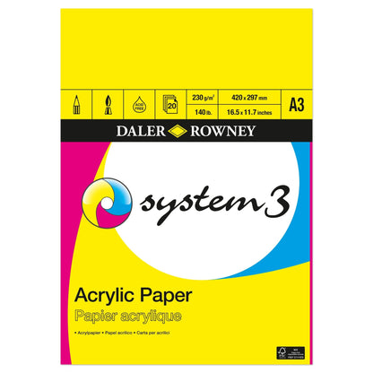 Daler-Rowney System3 Acrylic Paper Pad - A3