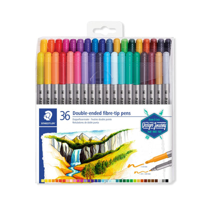 Staedtler Double-Ended Fibre-Tip Pens - Set of 36