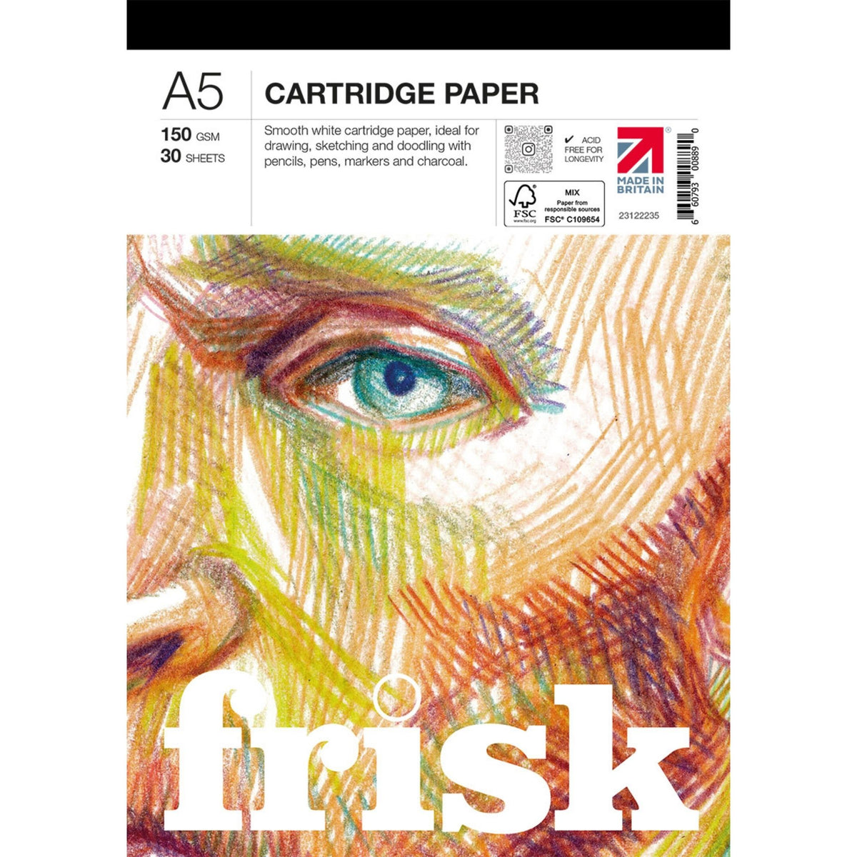 Frisk Cartridge Paper Pad 150gsm - 30 Sheets - A5