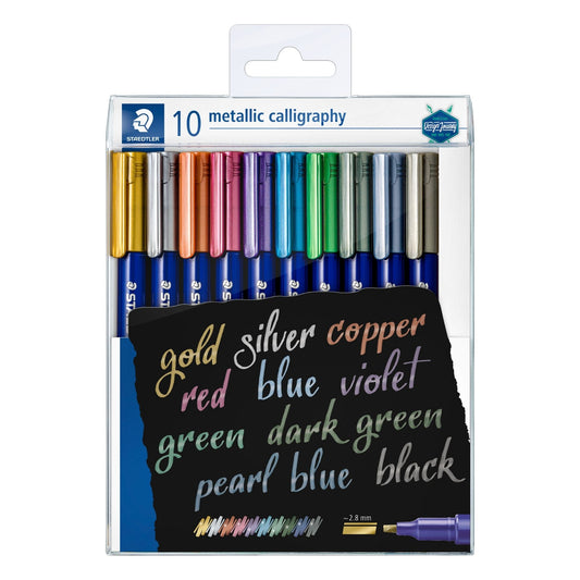 Staedtler Metallic Calligraphy Pens - Set of 10