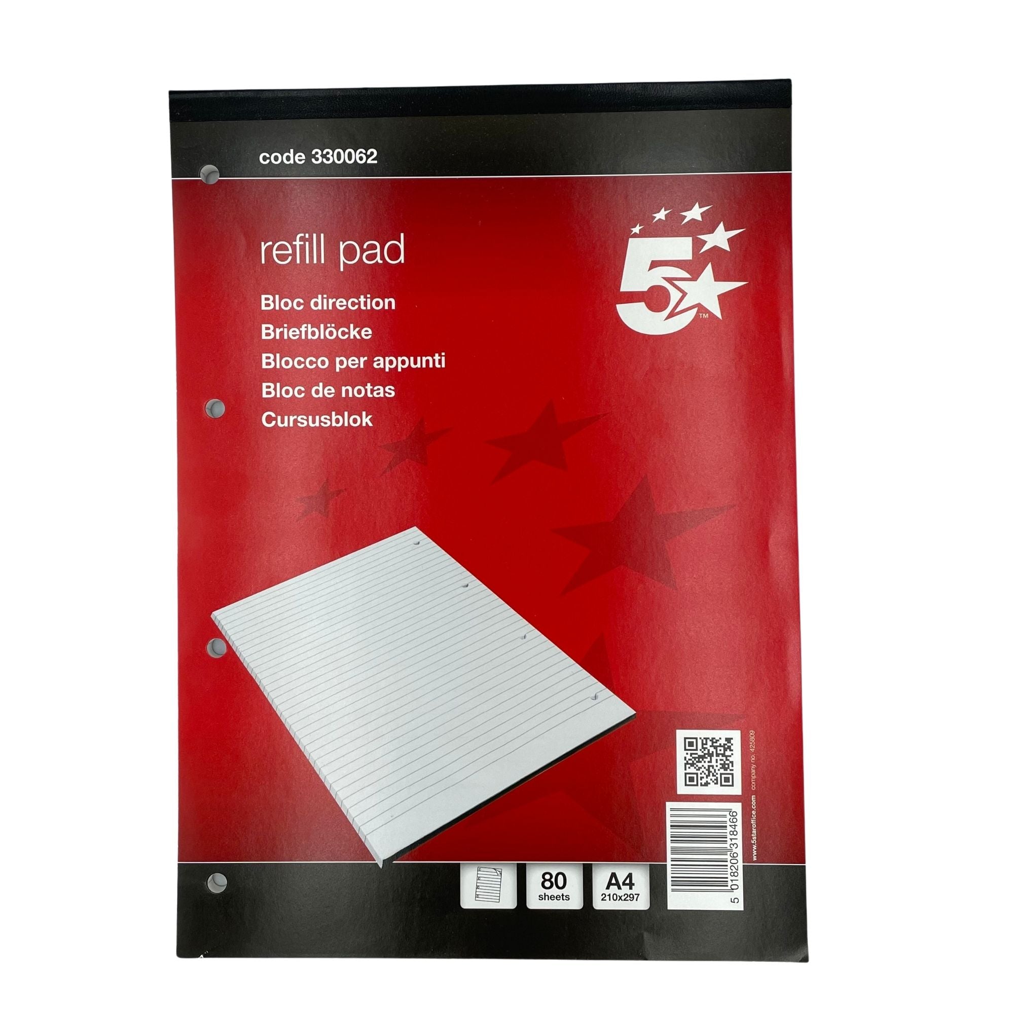 5 Star Office Refill Pad, 80 sheets, A4, 60gsm
