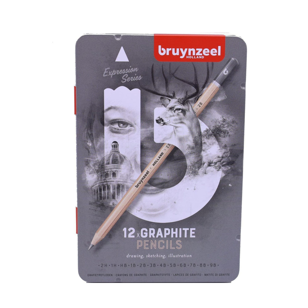 Bruynzeel Graphite Pencil Tins - Set of 12