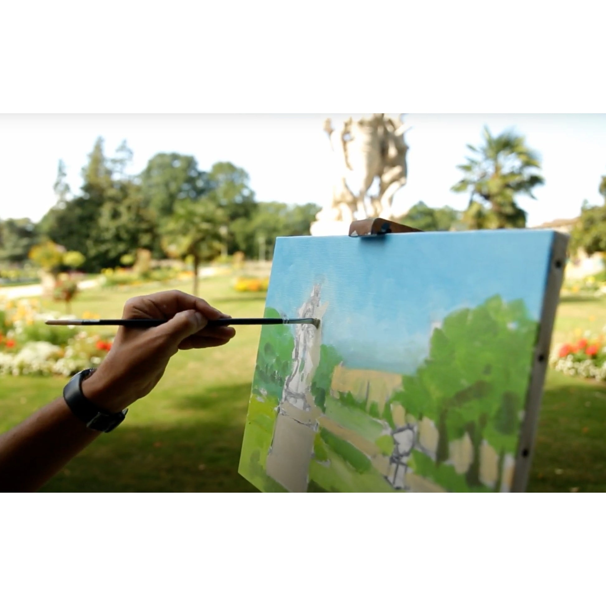 Sennelier Rive Gauche Wooden Box Set - Fast Drying Oils - In Use En Plein Air