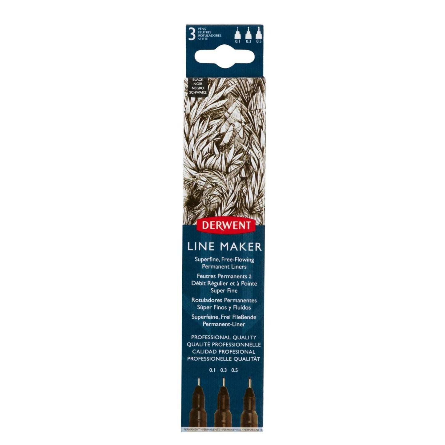 Derwent Line Maker - Set of 3 - Black