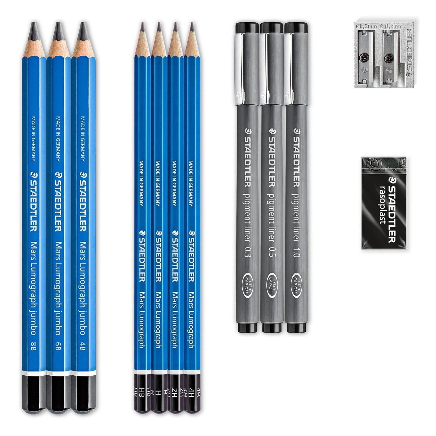 Staedtler Mars Lumograph Sketching Set - 12 Pieces