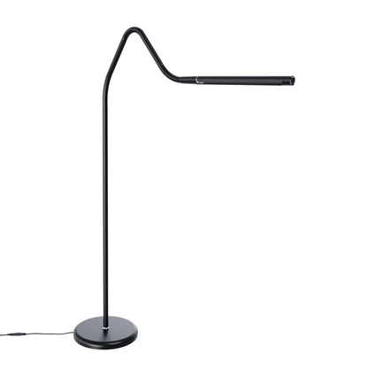 Daylight Company Electra Floor Lamp with adjustable arm and dimmer switch in sleek black finish.
