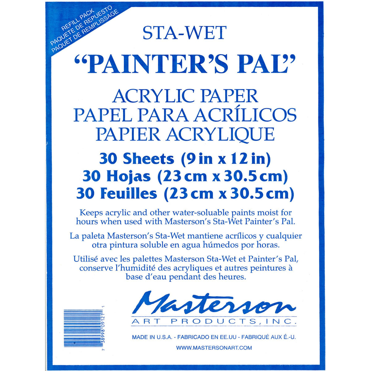 Sta Wet Painters Pal Refill 30 sheets