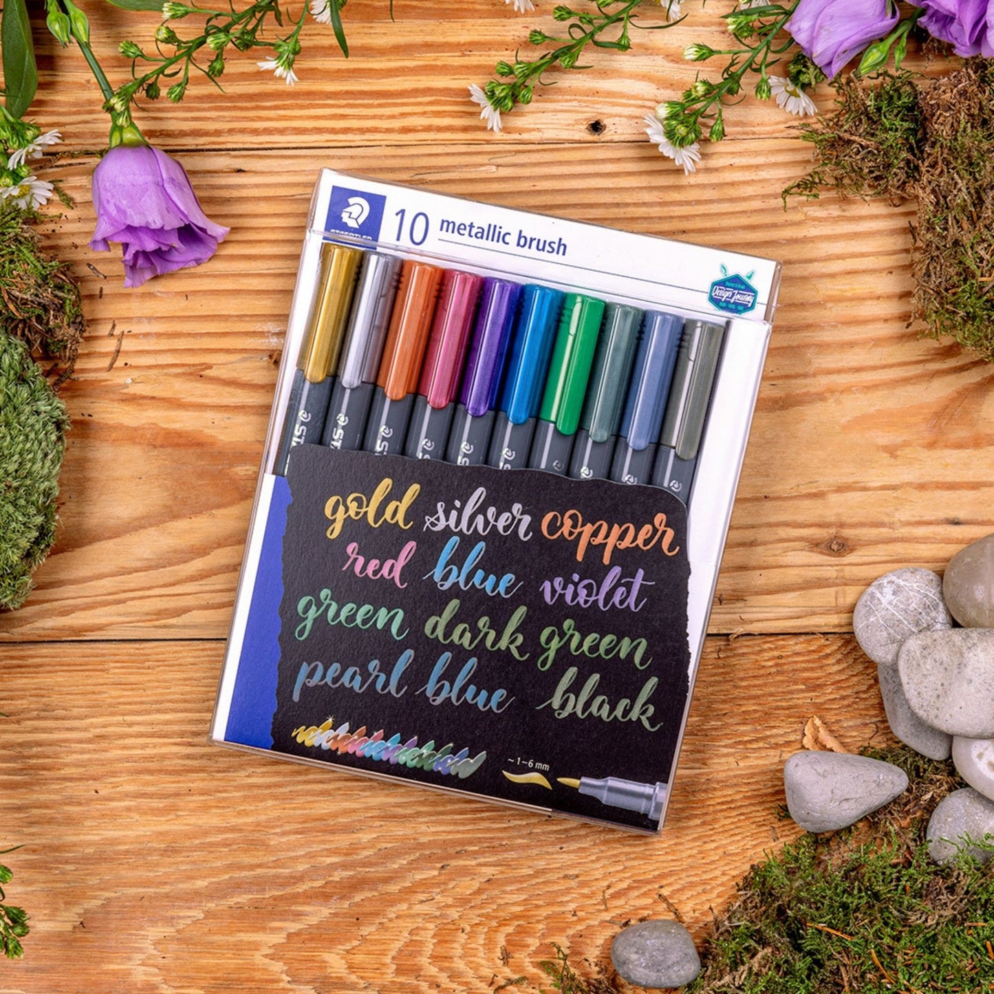Staedtler Metallic Brush Pens - Pack of 10 - Mood Photo