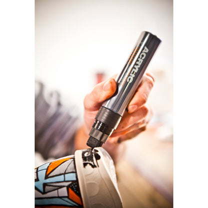 Montana Acrylic Line 15mm Standard Marker in use to decorate a shoe