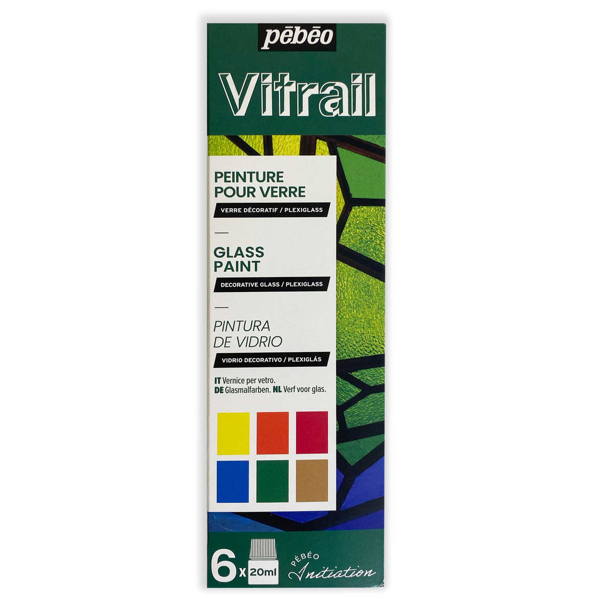 Vitrail Glass Paint Initiation Set 6 x