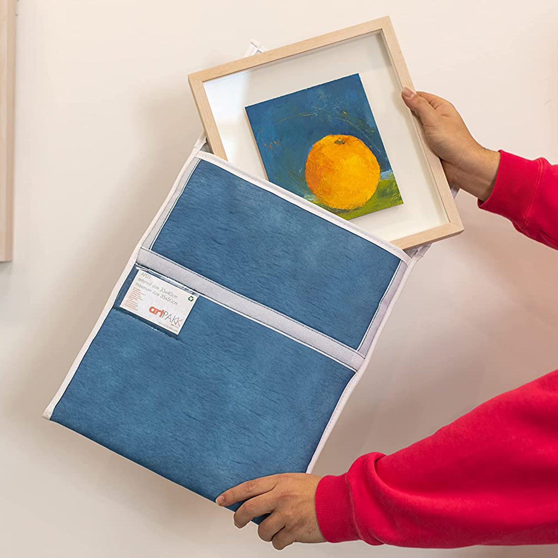 ARTPAKK- Protective Artbag for Art Works and Frames with example painting