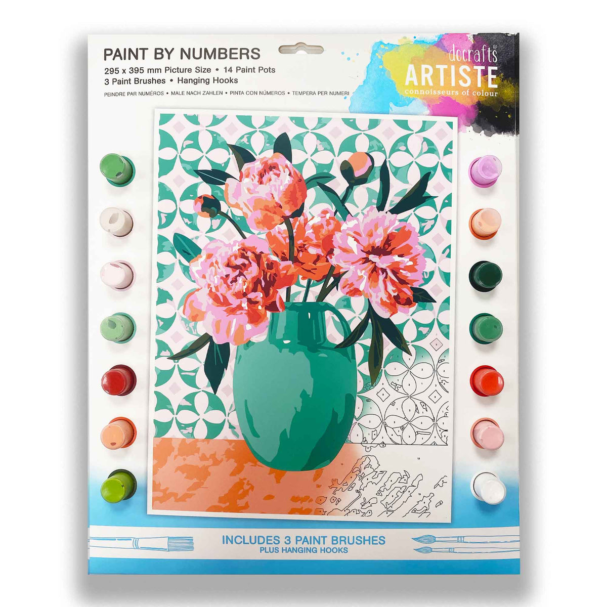 Docrafts Artiste Paint by Numbers (295 x 395mm) Beautiful Bouquet