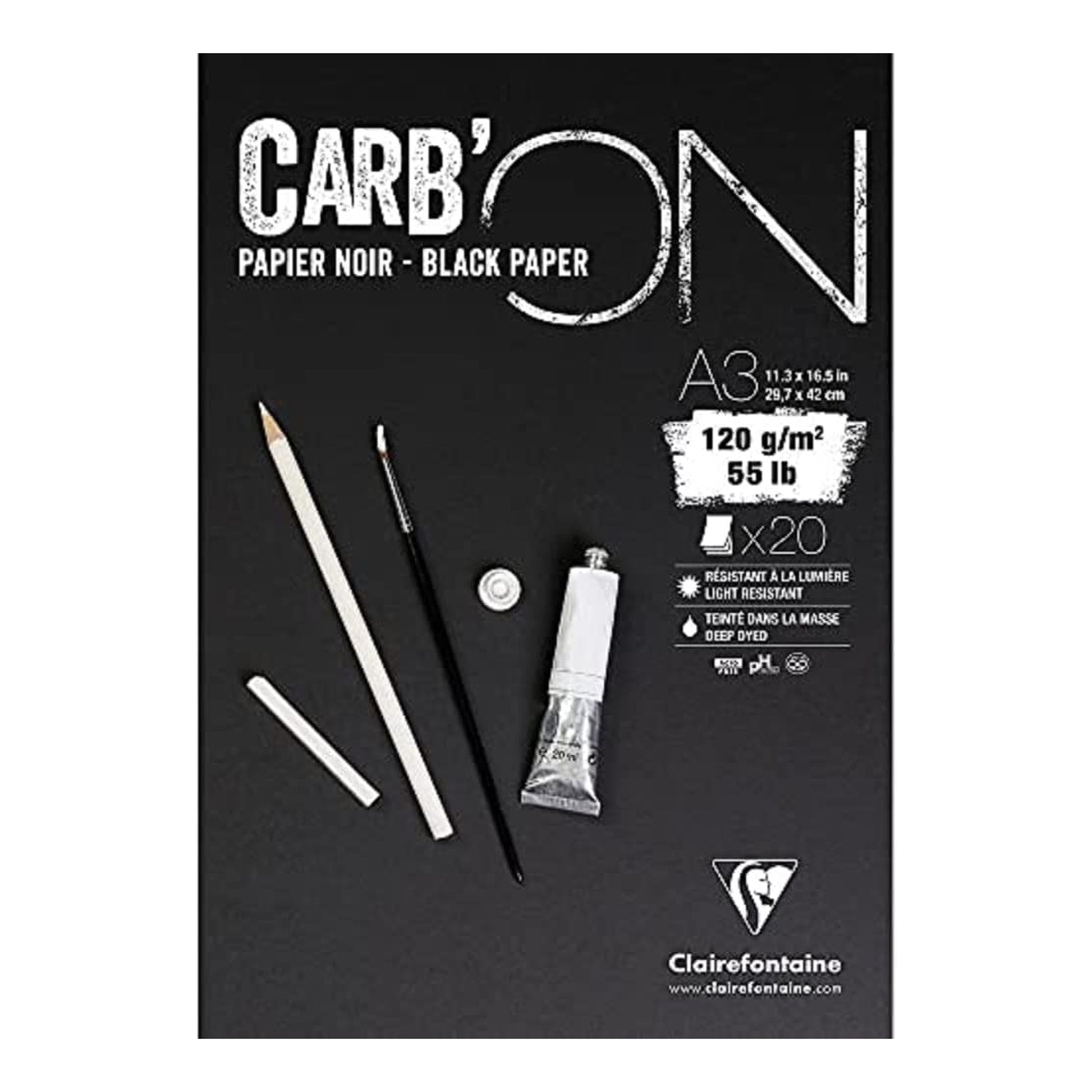 Clairefontaine Carb'On Black Artist Sketch Pads A3