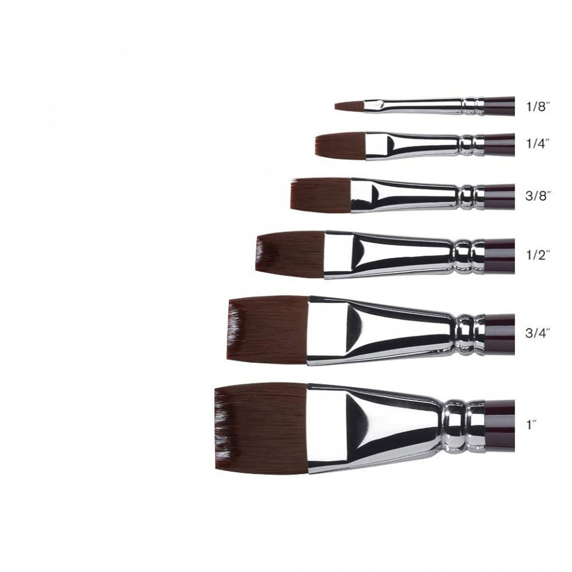 Galeria Short Handled Flat Acrylic Brushes - All Sizes