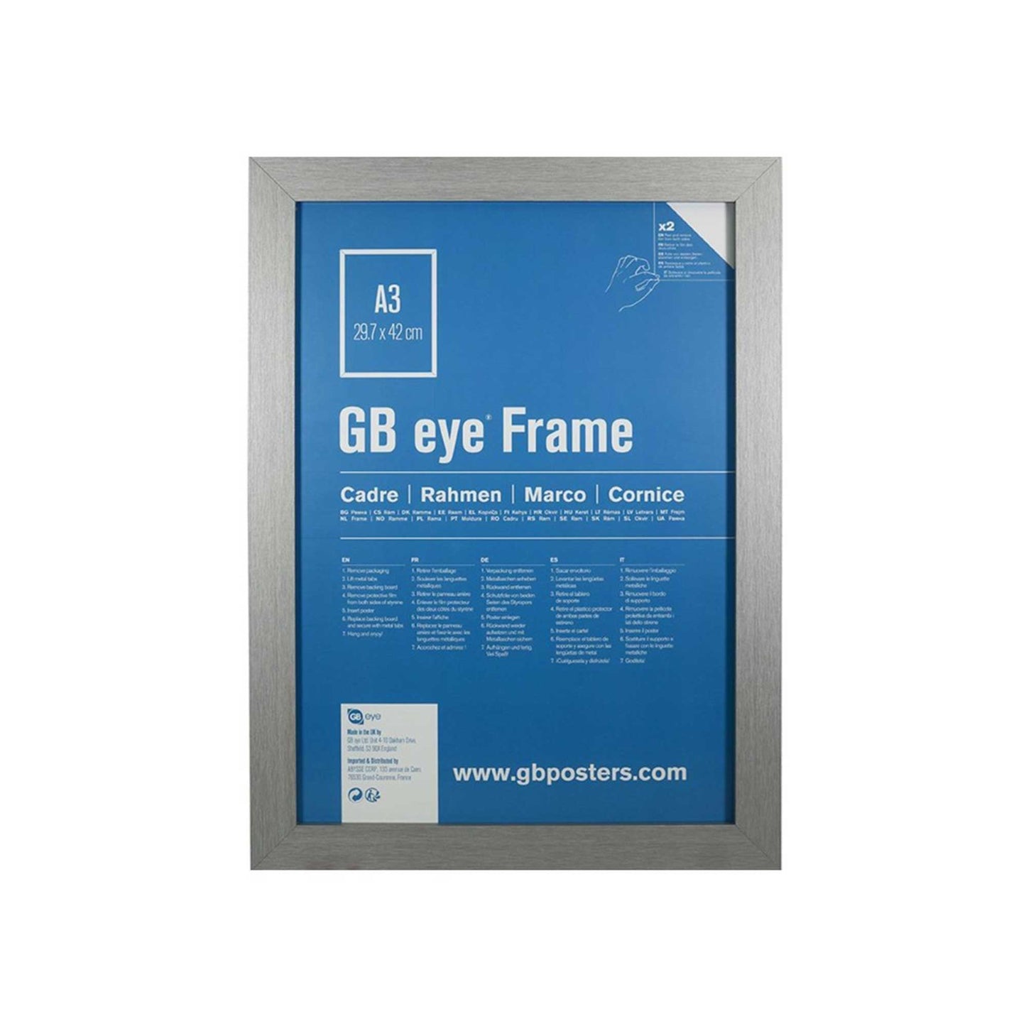 GB Eye Contemporary Economy Frames - A3, Silver