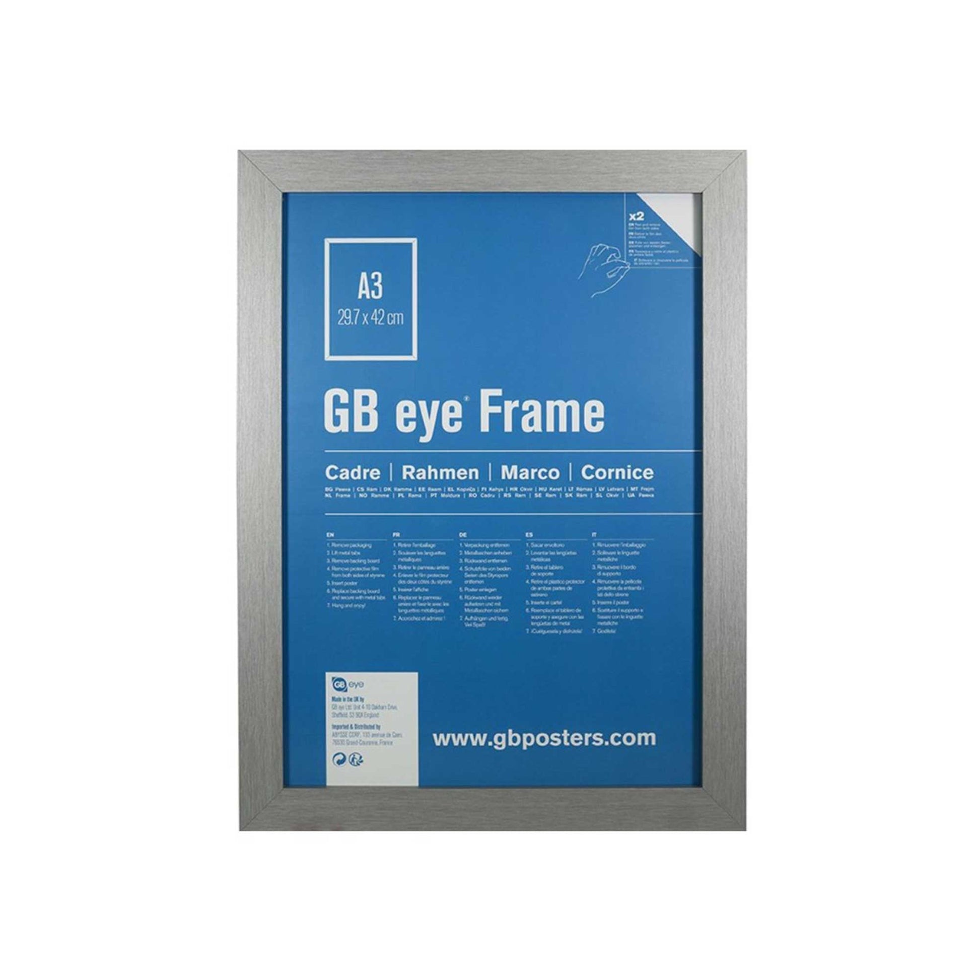 GB Eye Contemporary Economy Frames - A3, Silver