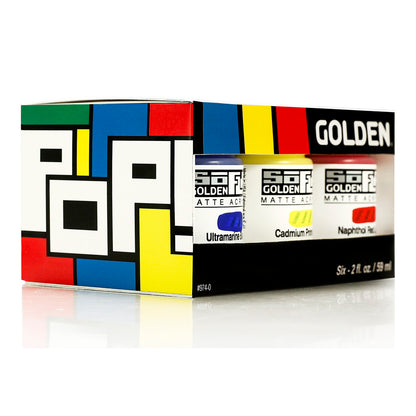 Golden SoFlat Matte Acrylic Paint - 59ml - Pop Set of 6