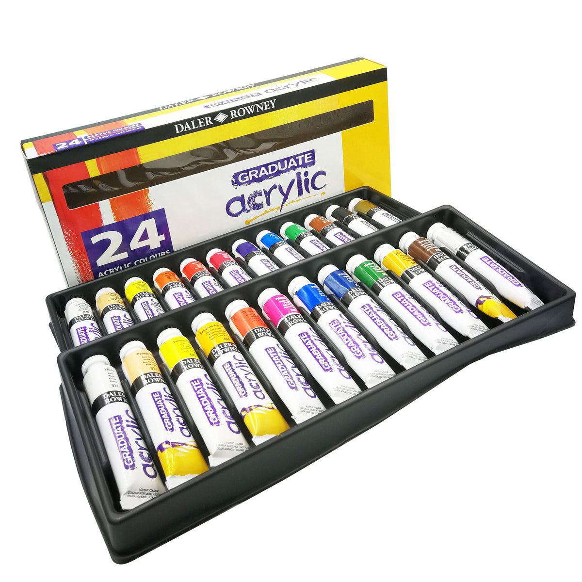 Daler-Rowney Graduate Acrylic Colour Selection Set - 24 x 22ml Tubes