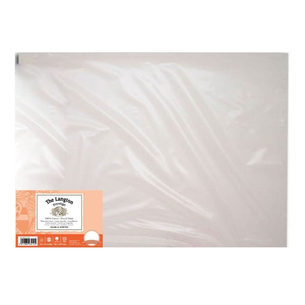 Langton Prestige Watercolour Board 30"x22" Single Sheet