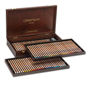 Luminance 6901® Wooden Box of 76 Colours - FREE Daler-Rowney Simply Box Easel