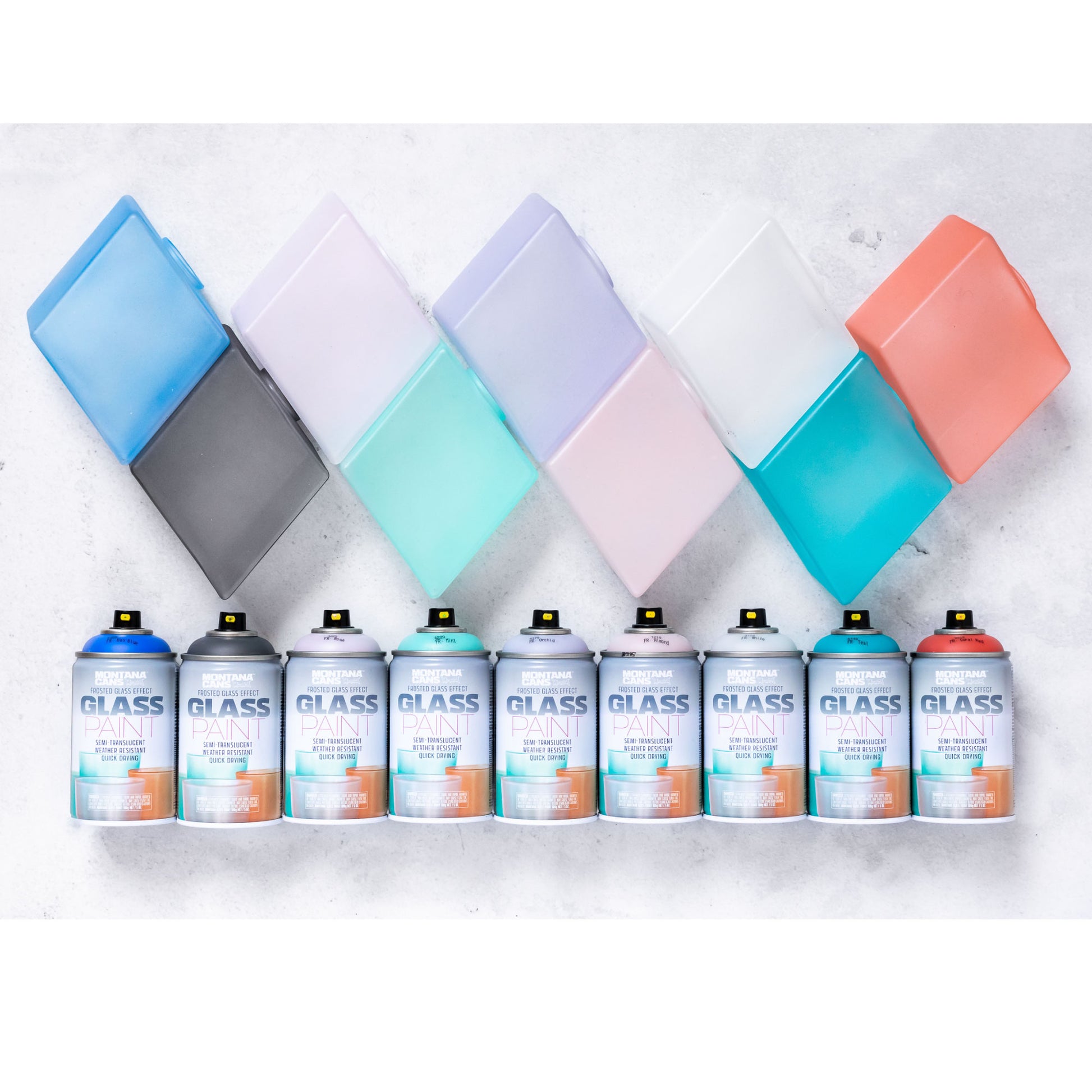 Montana Glass Paint 250ml Spray Cans