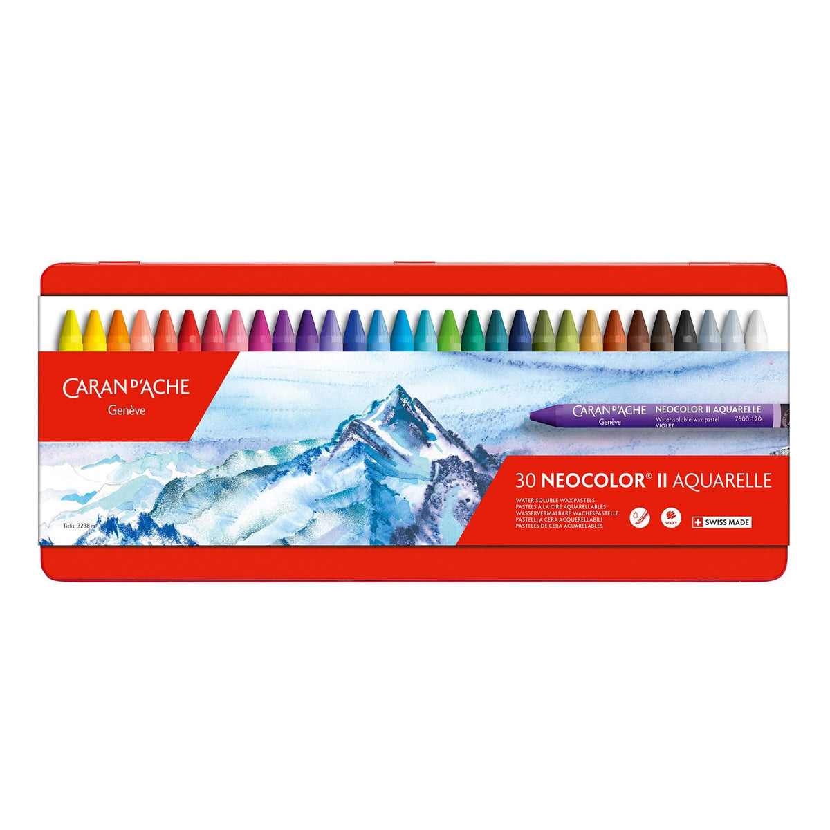 Caran d&#39;Ache Neocolour - Water Soluble Wax Pastels Set of 30