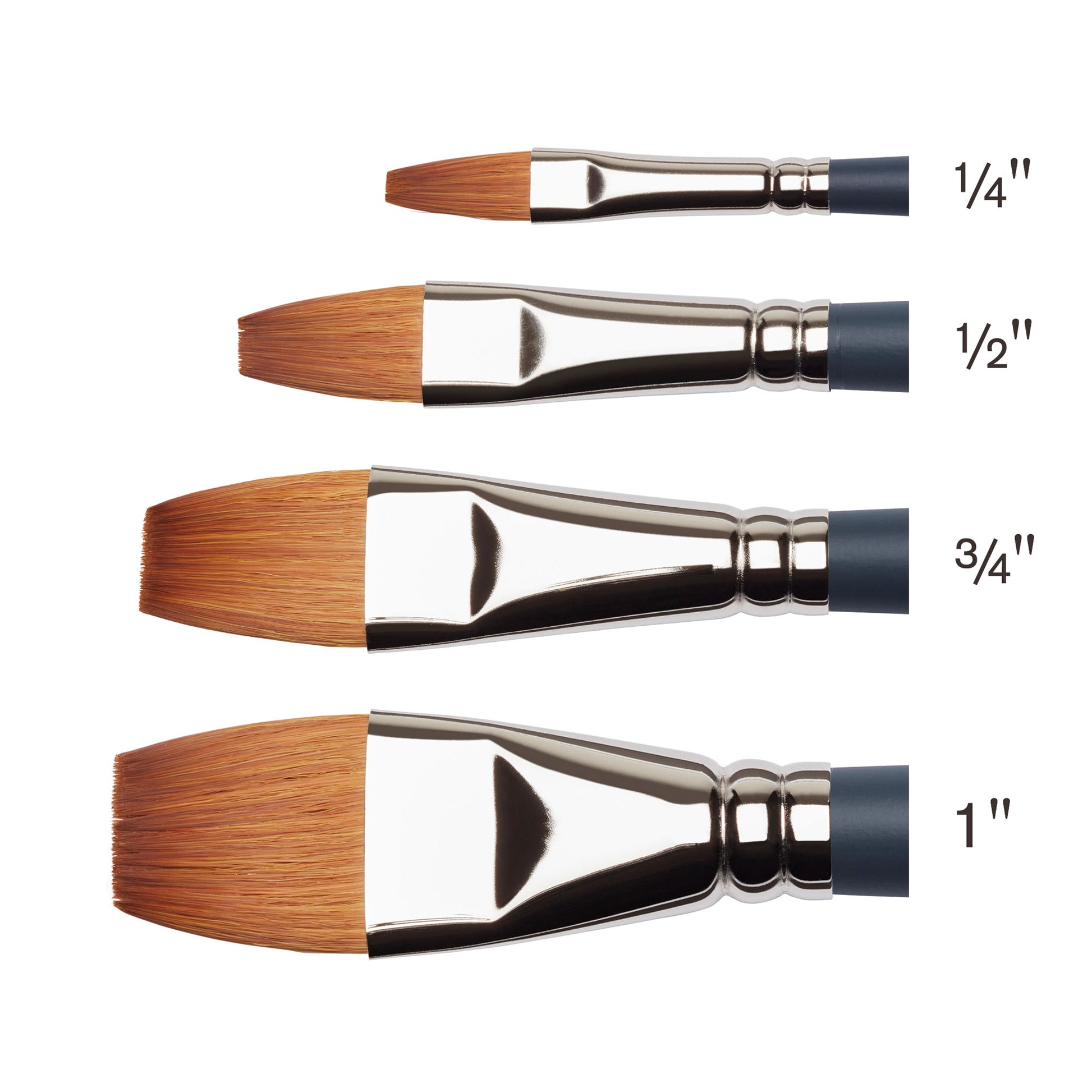 Synthetic Sable Brushes - ONE STROKE - All Sizes Closeup