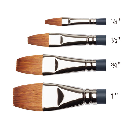 Synthetic Sable Brushes - ONE STROKE - All Sizes Closeup