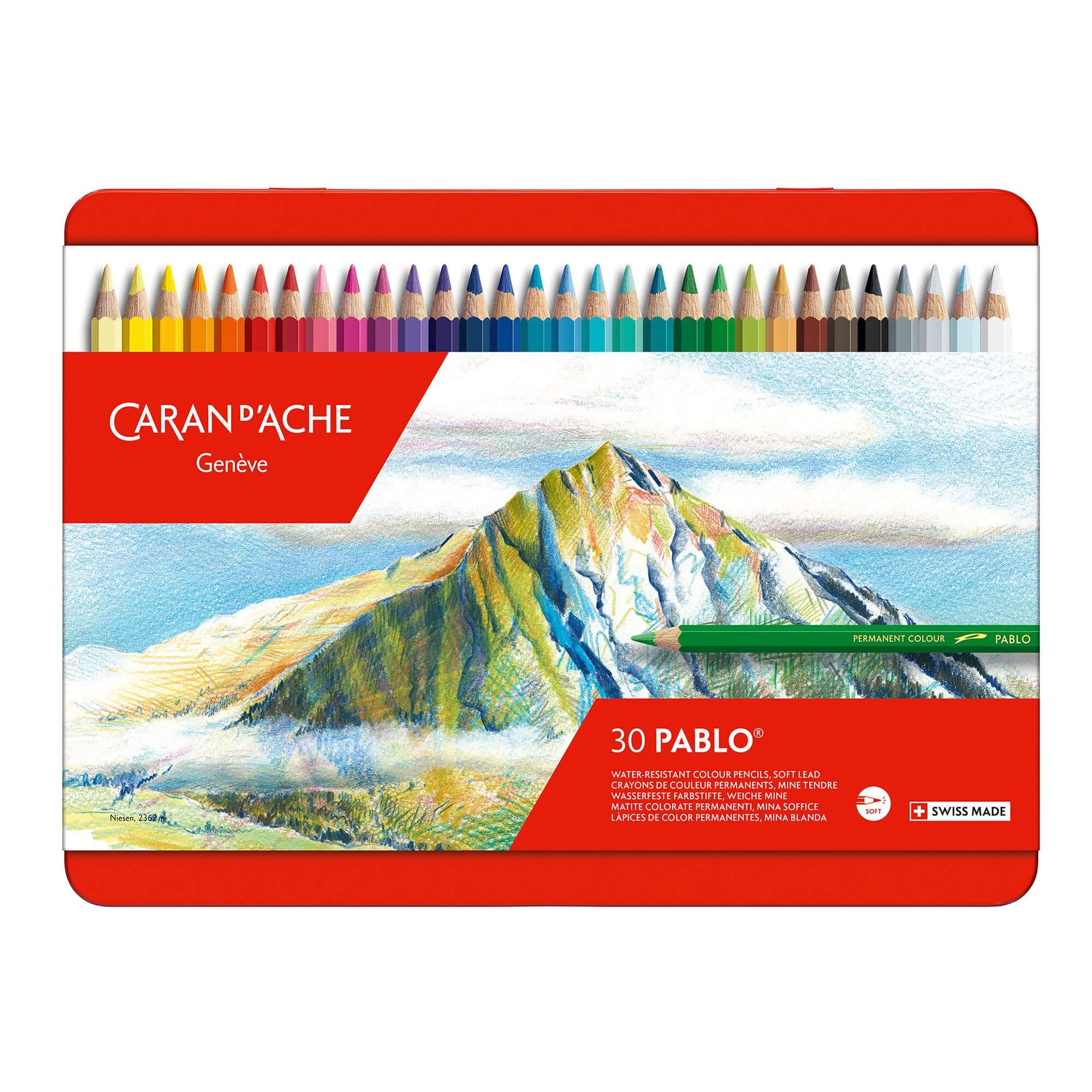 Caran dache what deals are Saliba color pencil 30 peace set with rollout pencil case