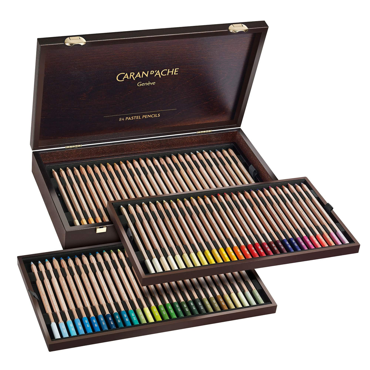 Dry Pastel Pencils Wooden Box Set 84