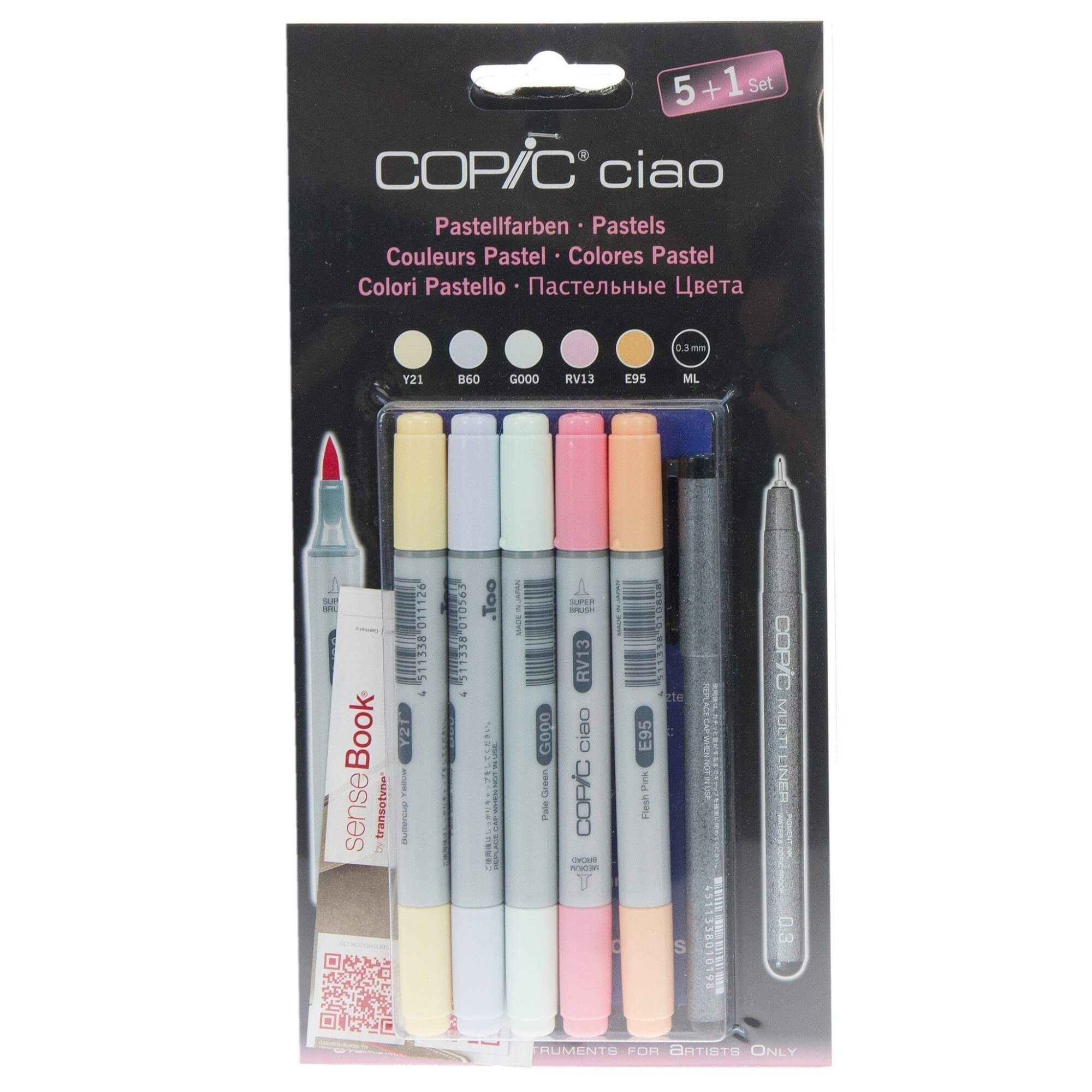COPIC Ciao Marker 5+1 Pastel Set