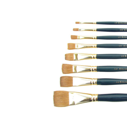 Pro Arte Renaissance Sable FLAT Brush - Size Comparison