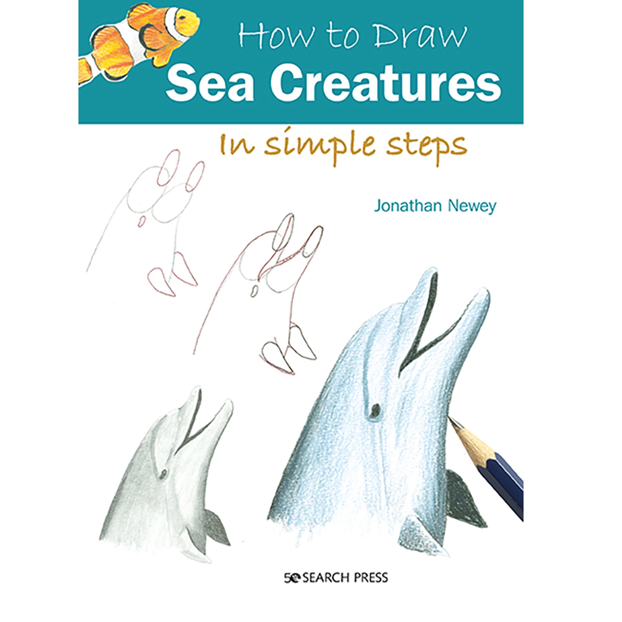Sea animals hand drawing cartoons Royalty Free Vector Image