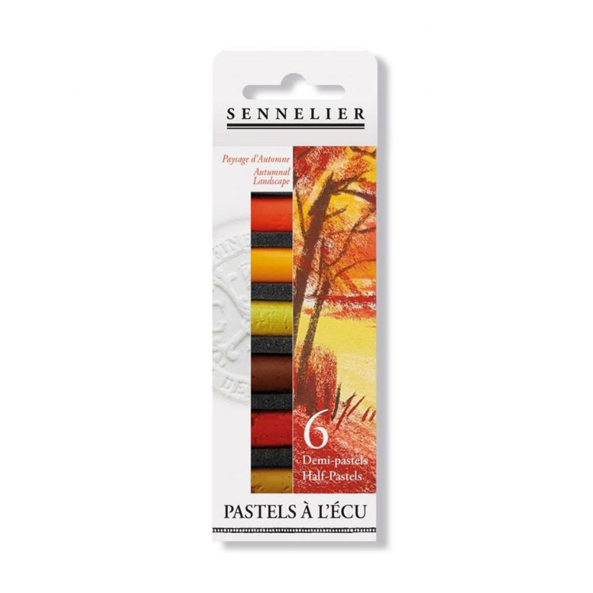 Soft Pastels Half Stick Autumnal Landscape Set 6