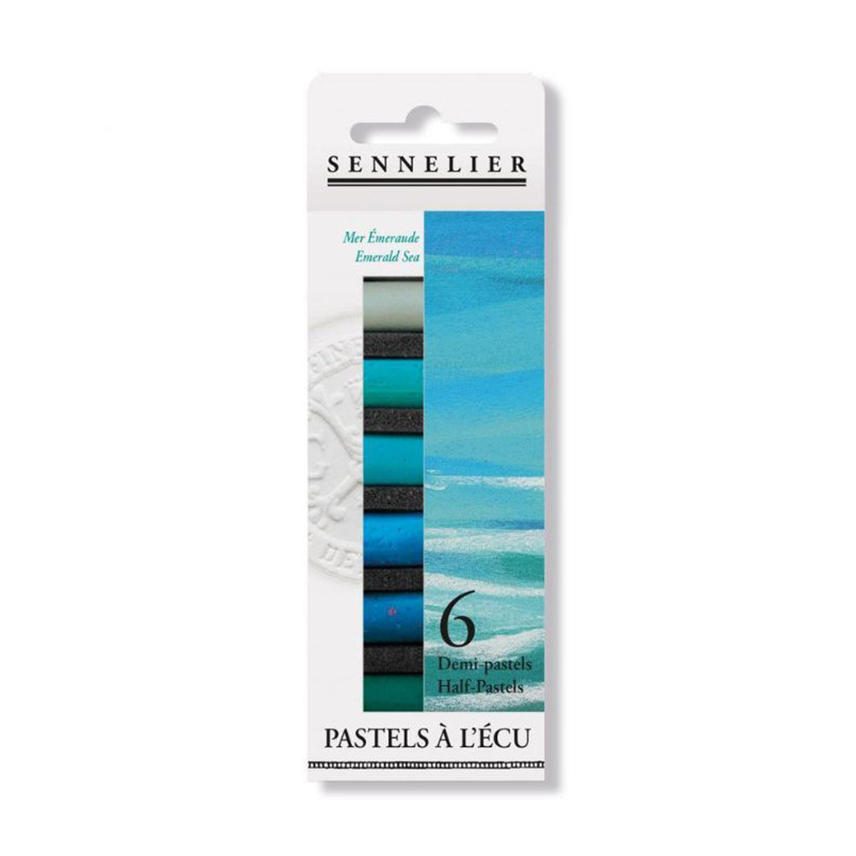 Sennelier Soft Pastels Half Stick - Set of 6 - Emerald Sea