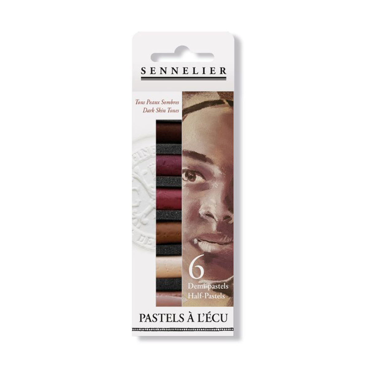 Sennelier Soft Pastels Half Stick - Set of 6 - Dark Skin Tones