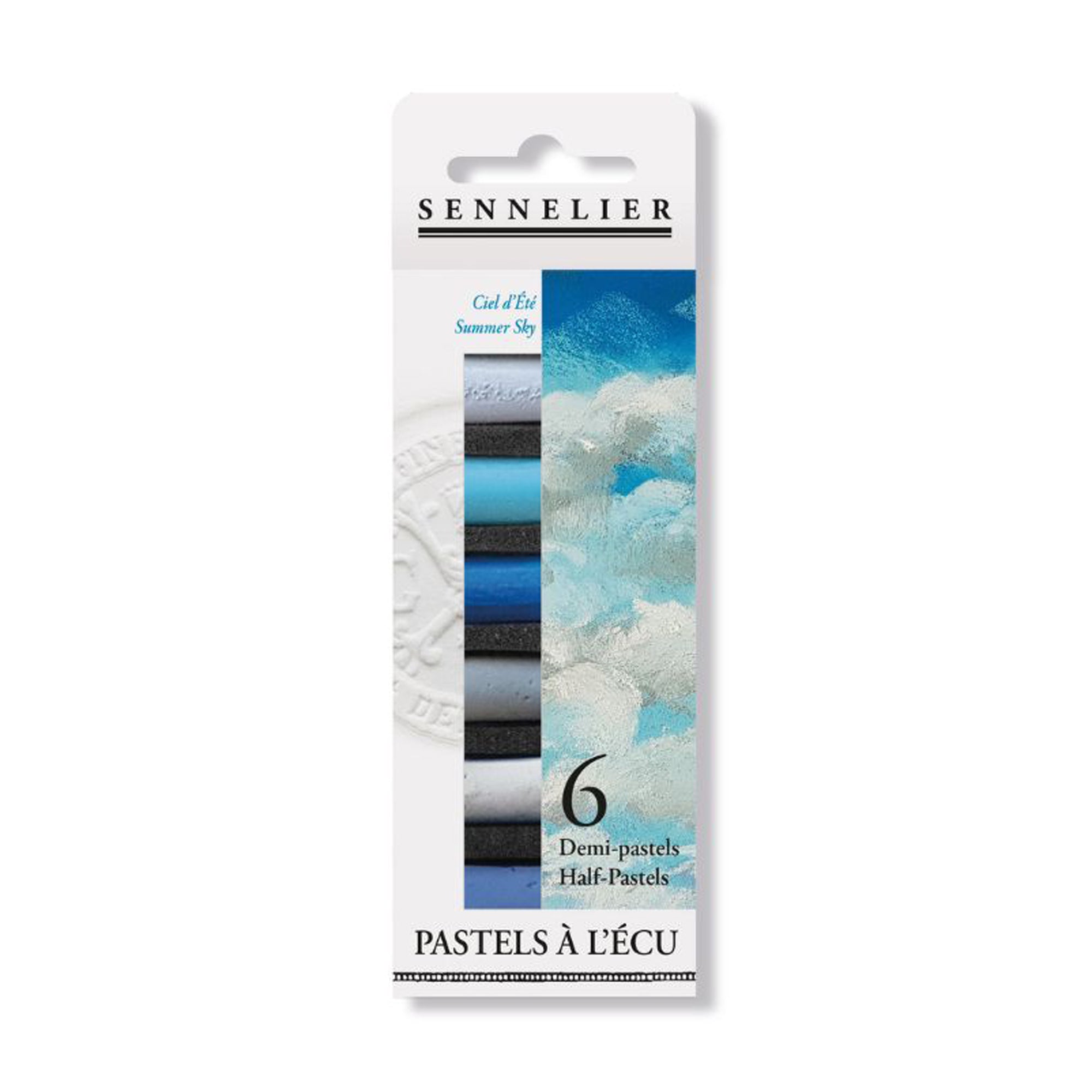 Sennelier Soft Pastels Half Stick - Set of 6 - Summer Sky