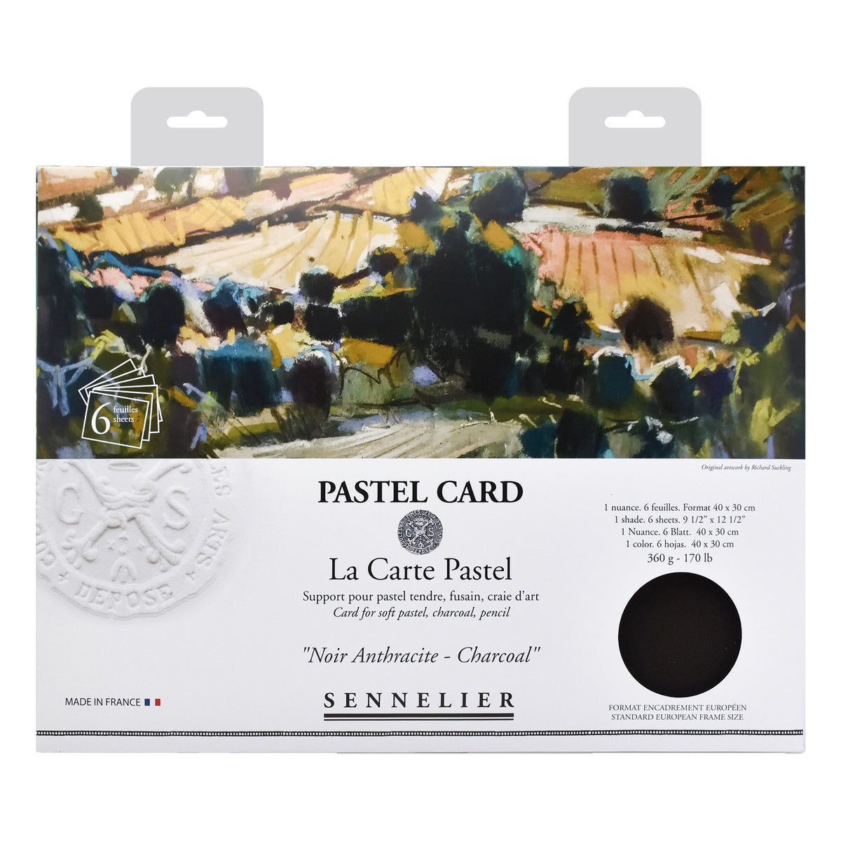 Sennelier Pastel Card 360gsm/170lb - &#39;Charcoal&#39;