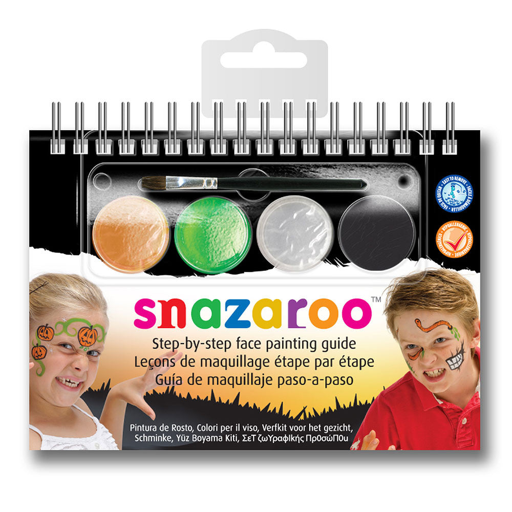 Snazaroo 4-Colour Halloween Step By Step Face Painting Booklet