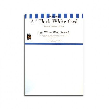 Southfield Packs of Thick White Card 290gsm/380micron - Pack of 15 Sheets