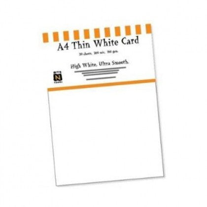 Southfield Packs of Thin White Card 160gsm/200micron - Pack of 30 Sheets