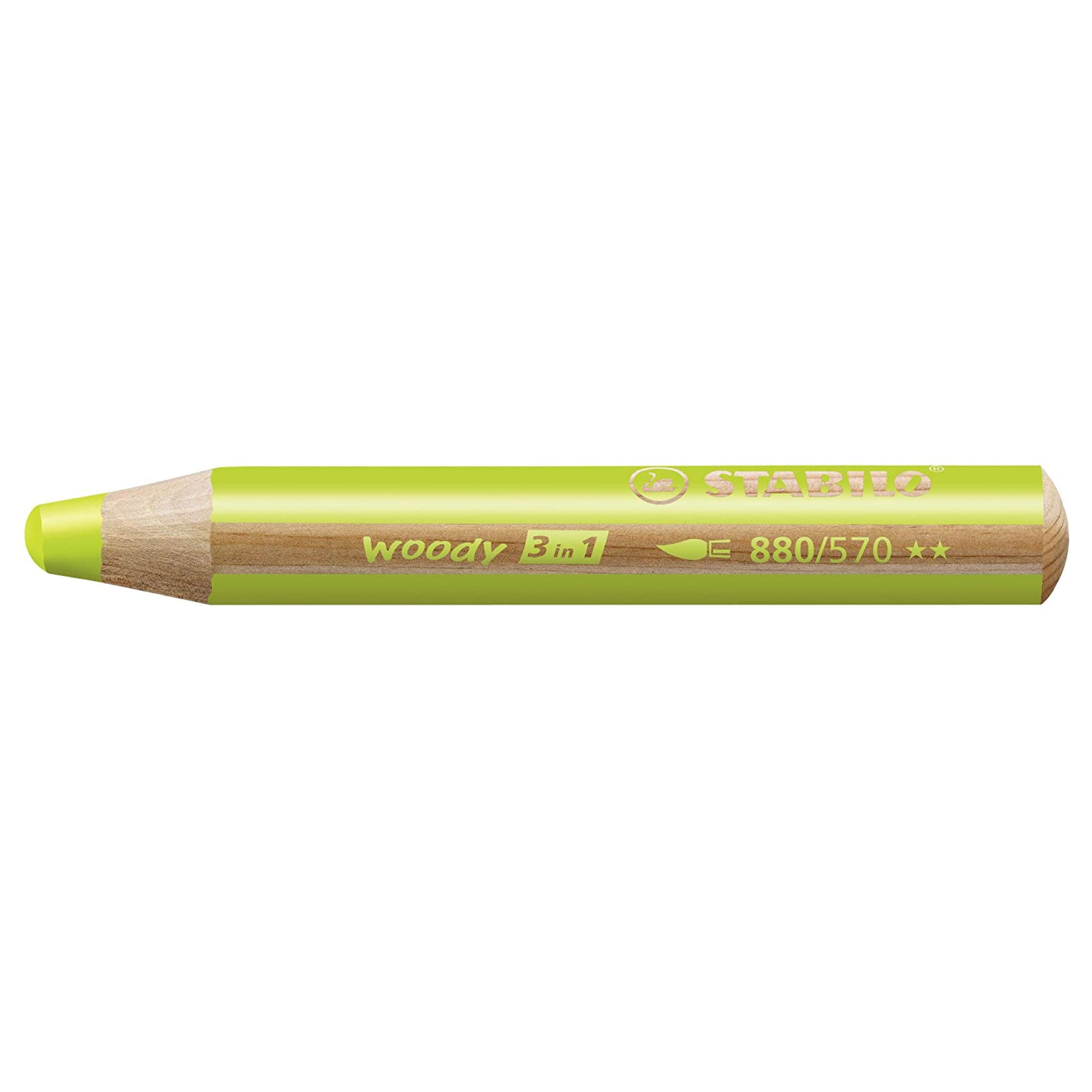 Stabilo Woody 3 in 1 Pencil Crayons - Set of 18 - Pencil Closeup