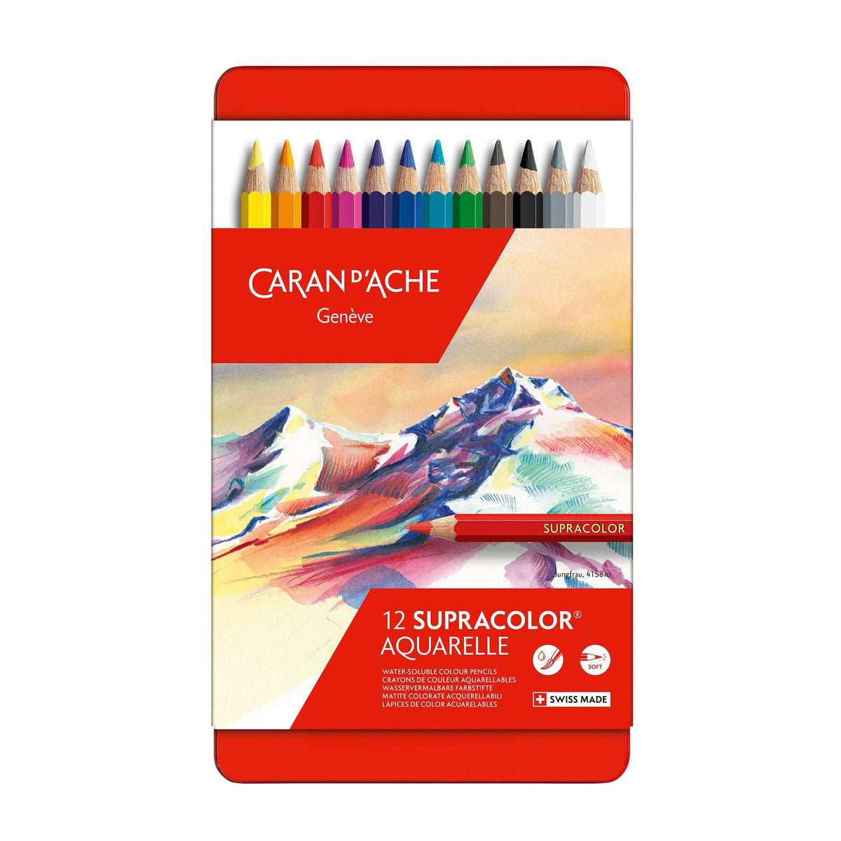 Caran d&#39;Ache Supracolor Soft Aquarelle Pencil Metal Tins