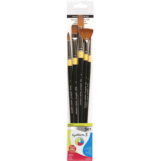 Daler-Rowney System3 Acrylic Brush Wallet - 501