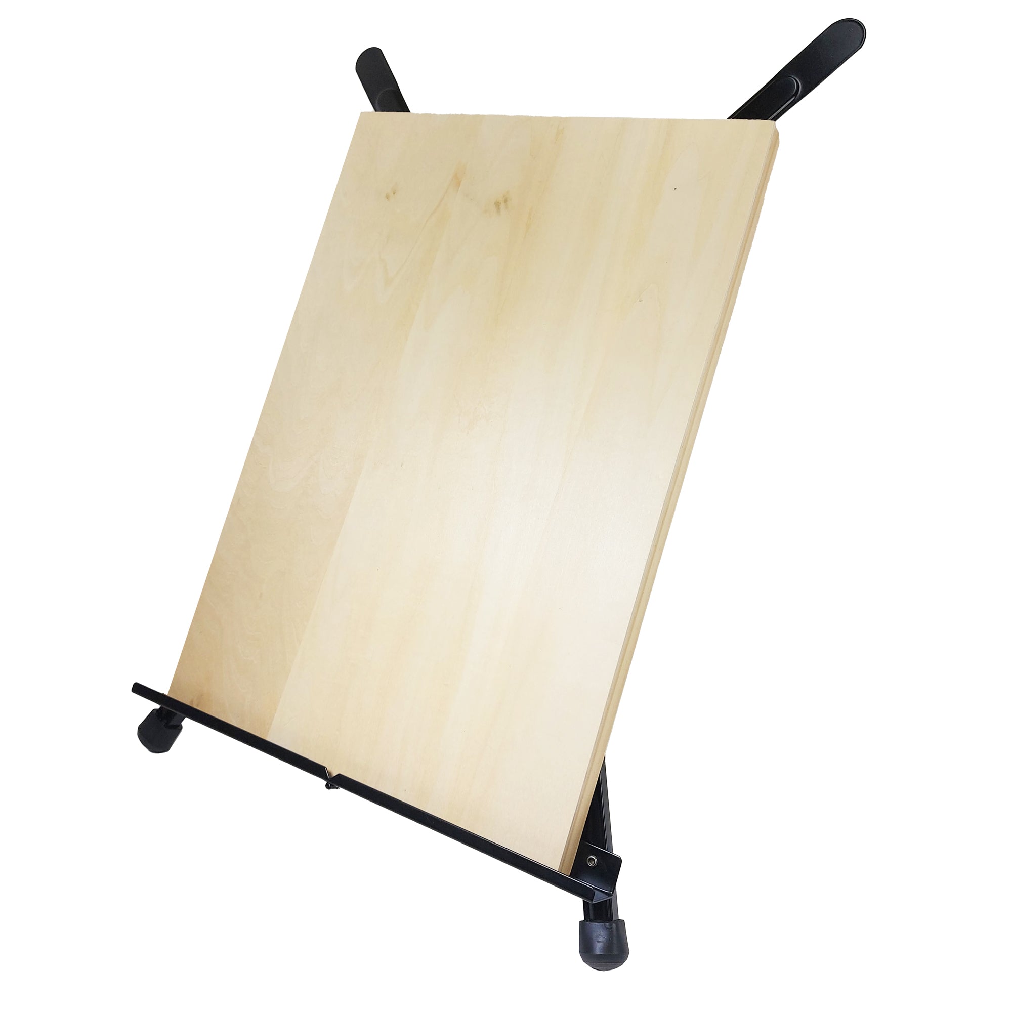 Artist's Compact Table Top Easel holding example wooden panel
