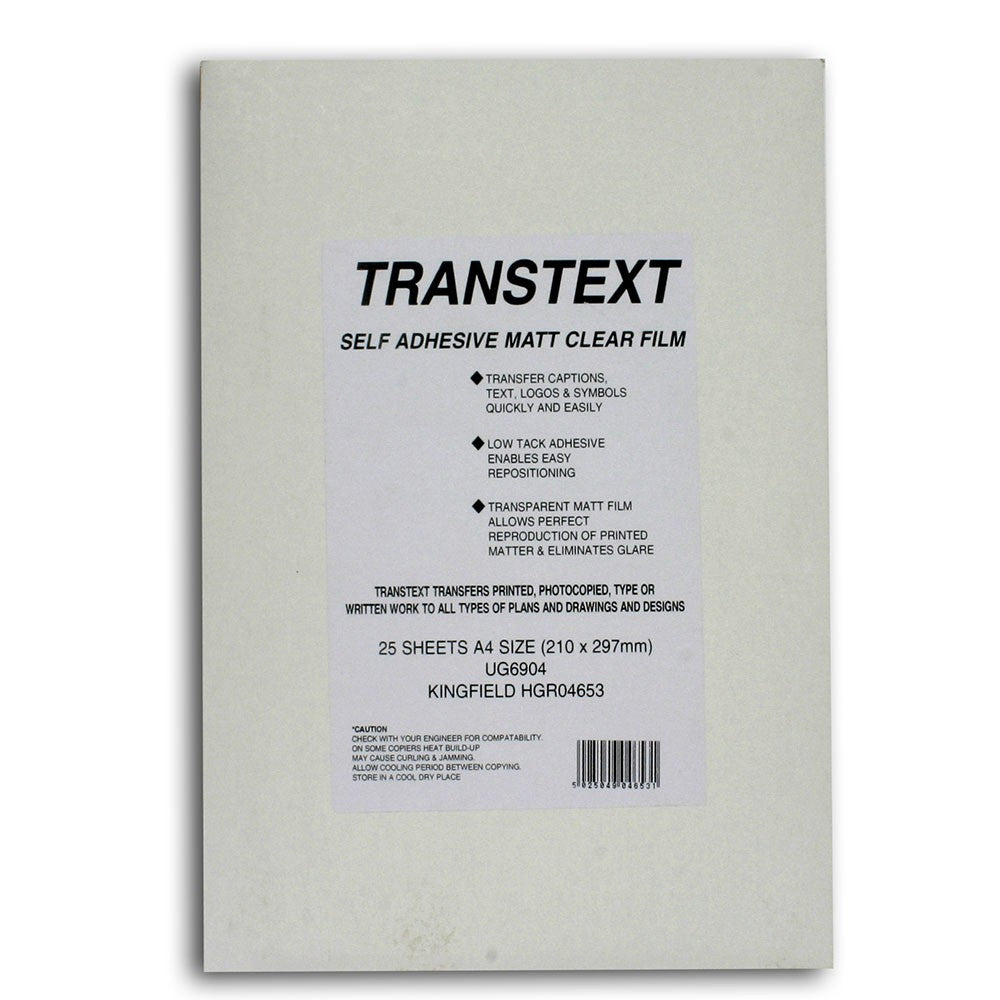 Transtext - A4 Pack of 25 Sheets