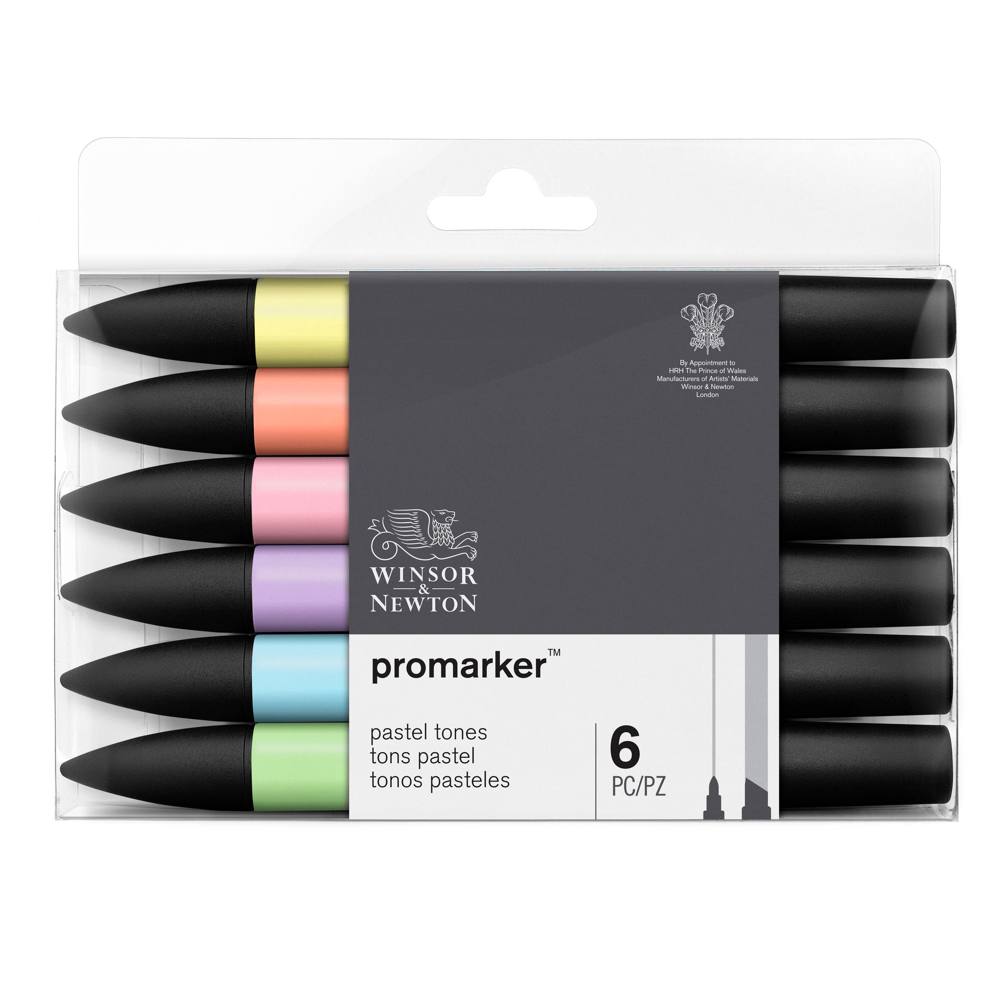 Winsor & Newton Promarkers Collectors Set of 6 - Pastel Tones